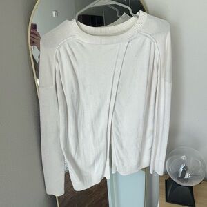 White Athleta Open Back Top